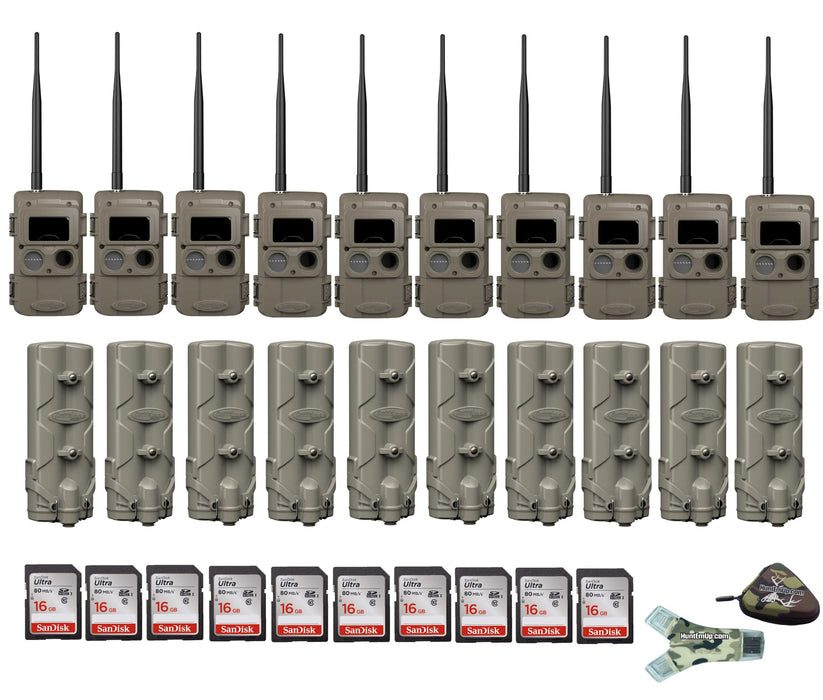 Cuddeback Kit - 10x IR LL-2A Cameras, 10x PW-001 Power Banks & 16 GB SD Cards w/ Reader