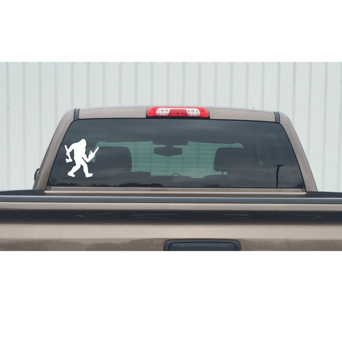 Yeti Chain-saw Axe Decal – Bigfoot Chain-saw Axe Sticker – 7450