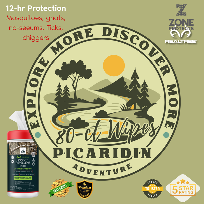 Zone Realtree Unscented Repellent Wipes