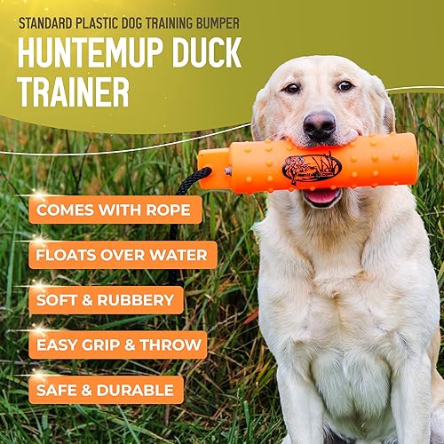 HuntEmUp 2 inch Plastic Dog Training Bumper with Valve White