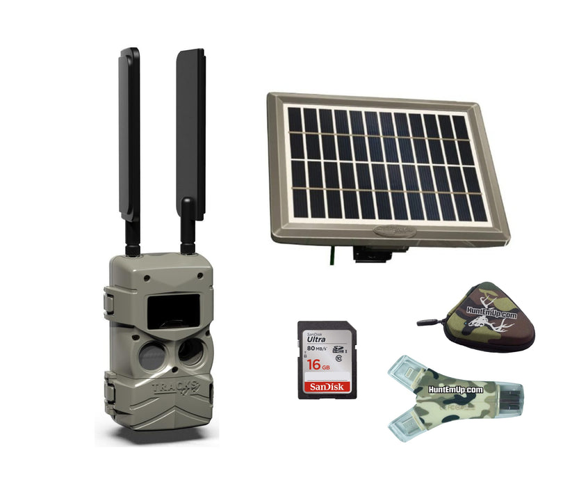 Cuddeback Package - Tracks Black Flash LTC-3A Trail Camera, Solar Power Bank PW-3600 & SD Card, Card Reader and Case