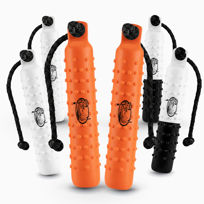 HuntEmUp Hunting Dog Essentials Training Kit | Mourning Dove Dummy, Valved Training Bumper Tri-Pack & Mesh Retriever Bumper Bag