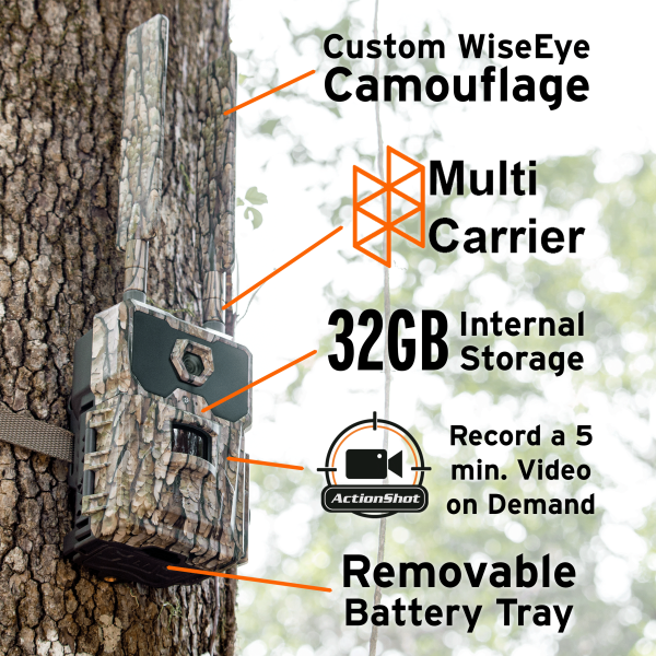 WiseEye Data Cam 2 Power Bundle – Cellular Trail Camera with Lithium Battery