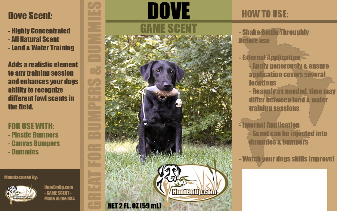 HuntEmUp Ultimate Dove Dog Training Scent - Dove Scent for Dog Training