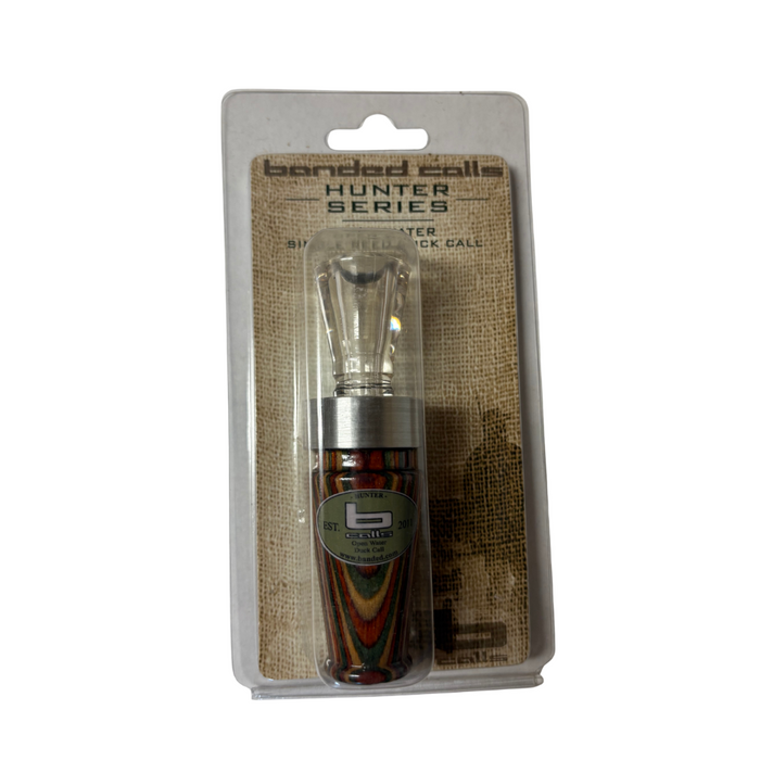 Banded Hunter Series Open Water Single Reed Duck Call – Durable Dymondwood Barrel, Arkansas-Style Design