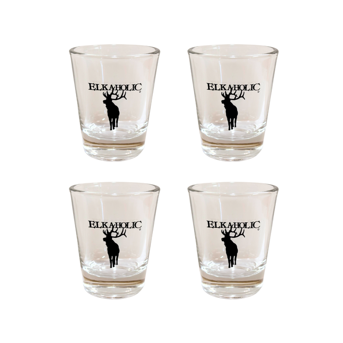 Elkaholic Shot Glass