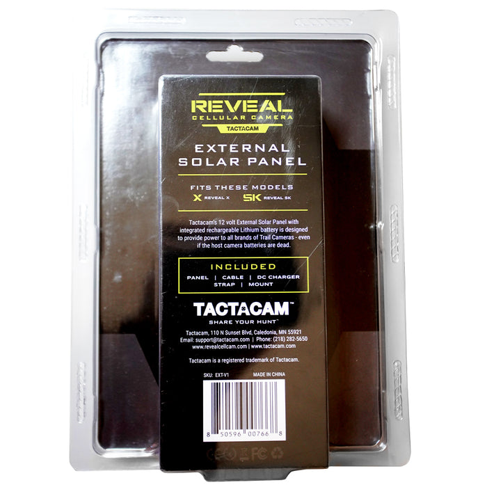 Tactacam REVEAL 12V External Solar Panel