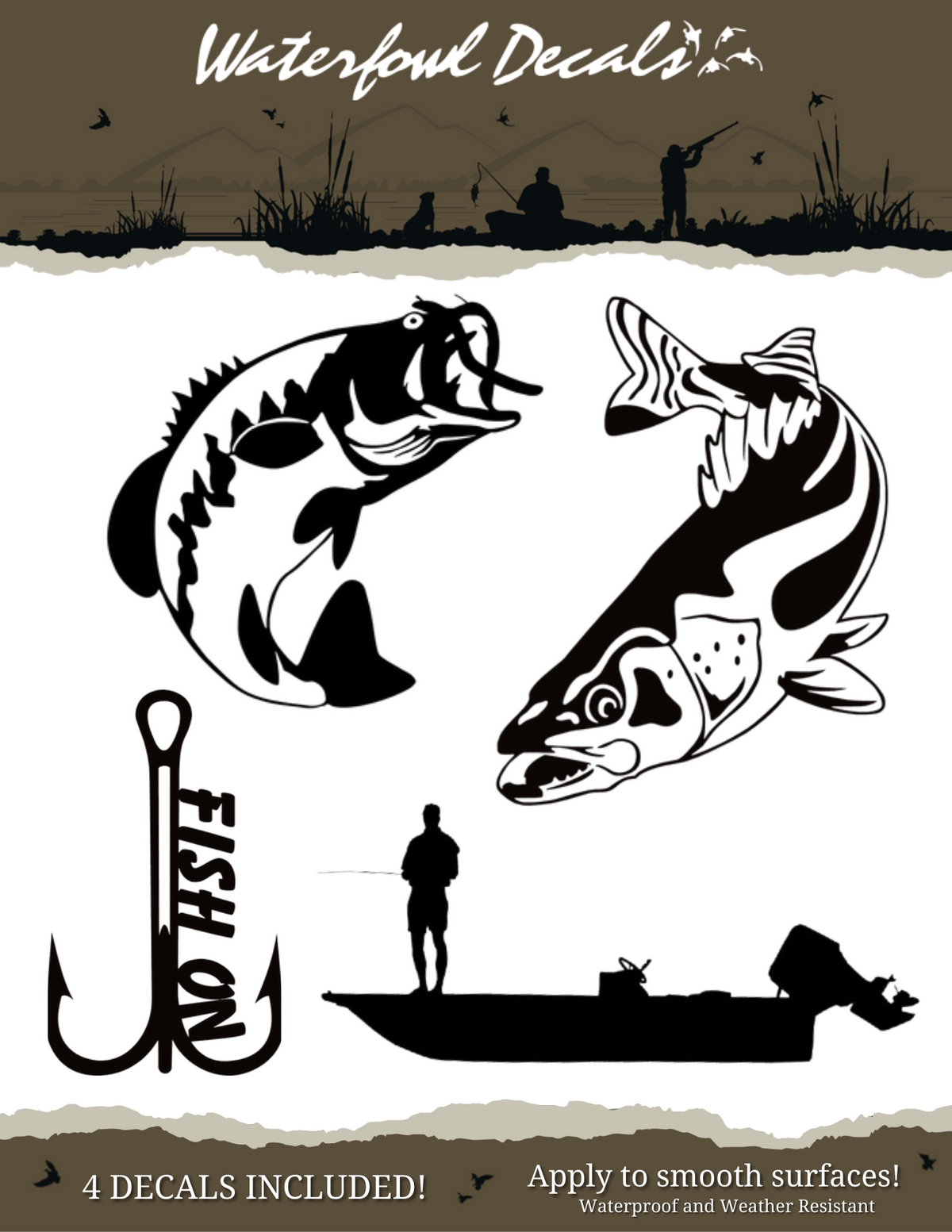 Dec Fish Sticker 5pc Fish Stickers - Waterfowl Decals Ultimate Collection — HuntEmUp ...
