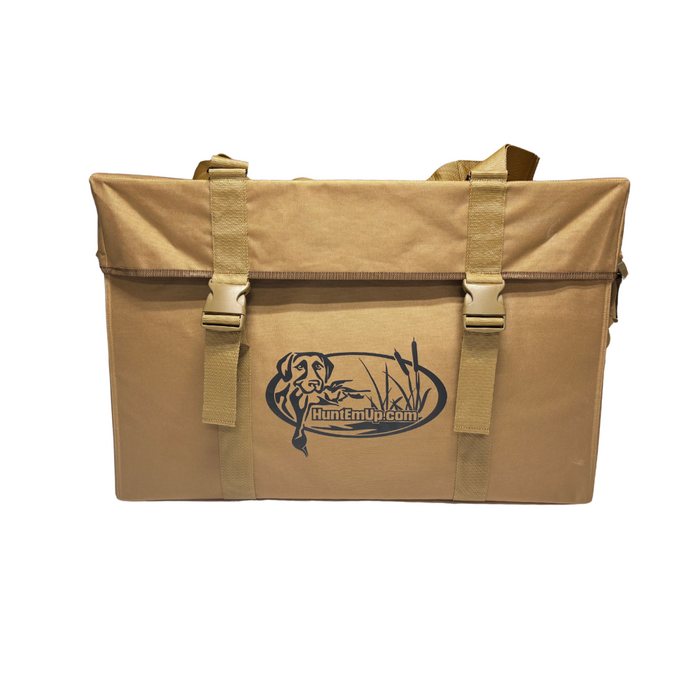 HuntEmUp Pro-Flock Flocked Canada Flock-Stopper Goose Silhouette Decoys (24-Pack) with HuntEmUp Silhouette Decoy Bag