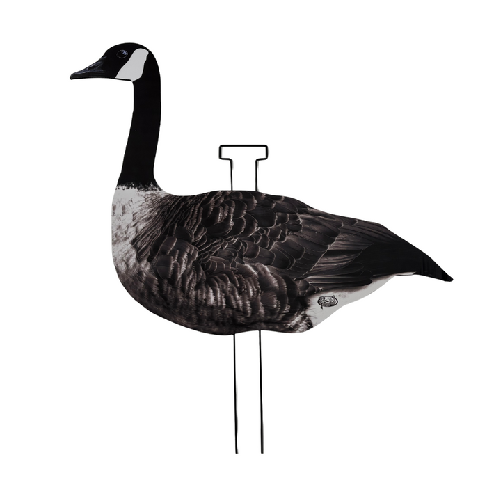 HuntEmUp Canada Goose Silhouette Decoys | Matte & Pro-Flock Options | 12-Pack Goose Hunting Decoys with Heavy-Duty Steel Stakes