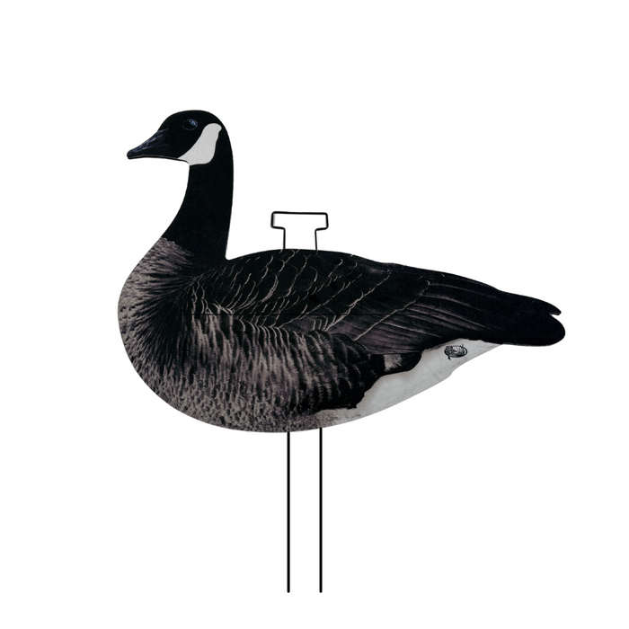 HuntEmUp Pro-Flock Flocked Canada Flock-Stopper Goose Silhouette Decoys (24-Pack) with HuntEmUp Silhouette Decoy Bag