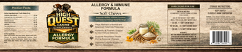 Label for High Quest Allergy Supplement 