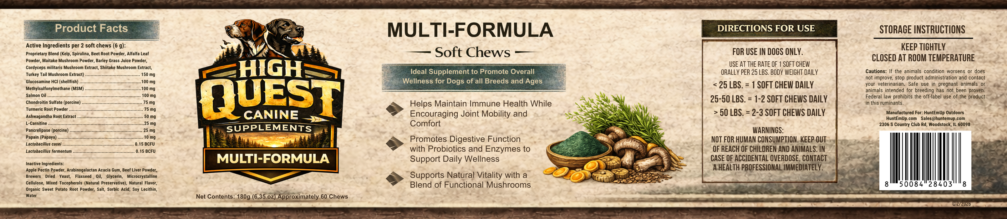 HQC Multi Formula product label