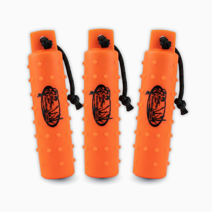 HEU 3inch large orange knobby bumper with throw rope. three pack bundle