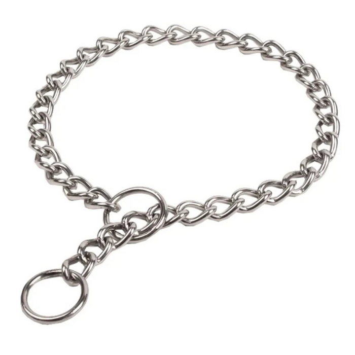 HuntEmUp chrome plated dog obedience choke chain