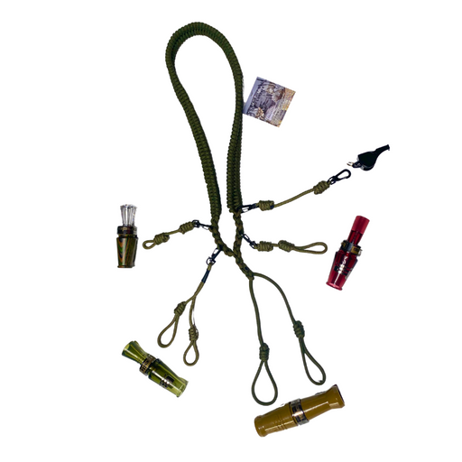 Ultimate Zip Braid Call Lanyard with 2 double loops for multiple calls