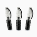 HuntEmUp flasher black and white dog training bumper. Retriever trainer with throw grip and valve