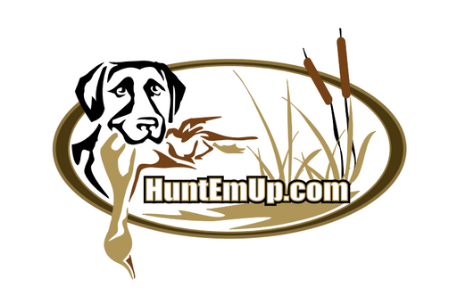 HuntEmUp brown, green, khaki logo
