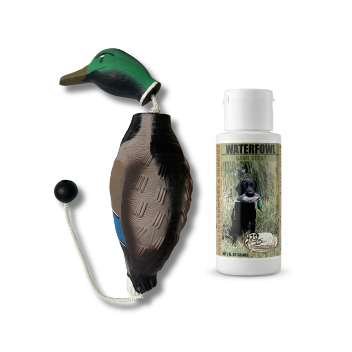HEU mallard duck dummy with waterfowl dog training scent for retrievers