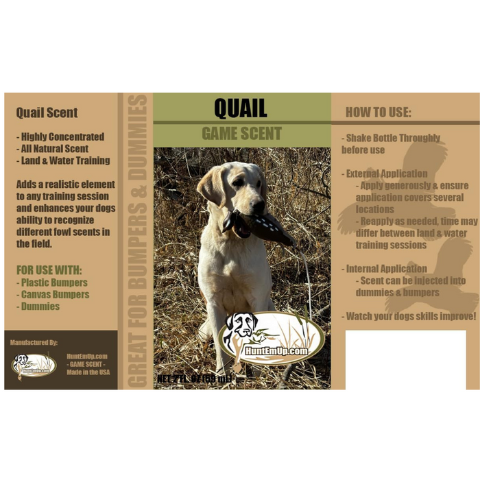 HEU Game scent quail label