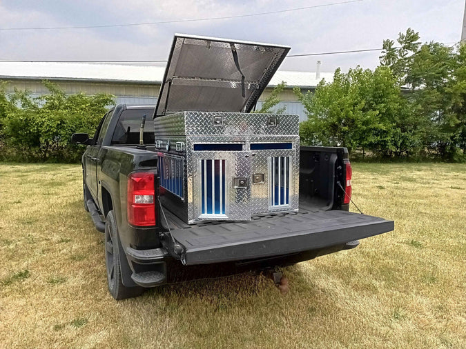 Owens Dog Box 55107 – Hunter Series Double Compartment with Top Storage