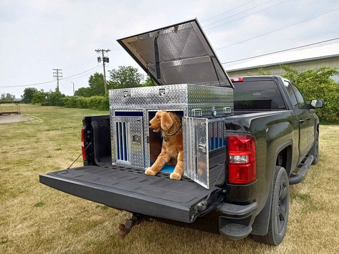 Owens Dog Box 55107 – Hunter Series Double Compartment with Top Storage