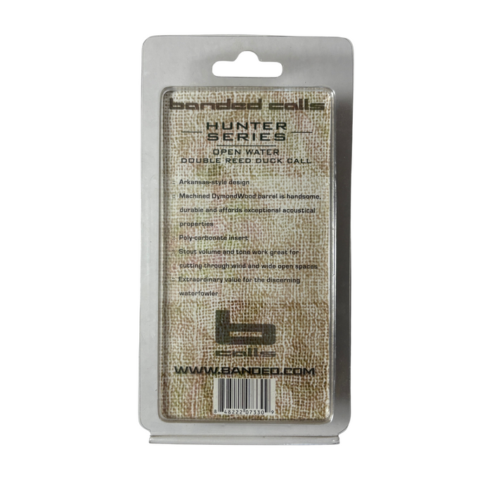 Banded Hunter Series Open Water Double Reed Duck Call – Durable Dymondwood Barrel, Arkansas-Style Design