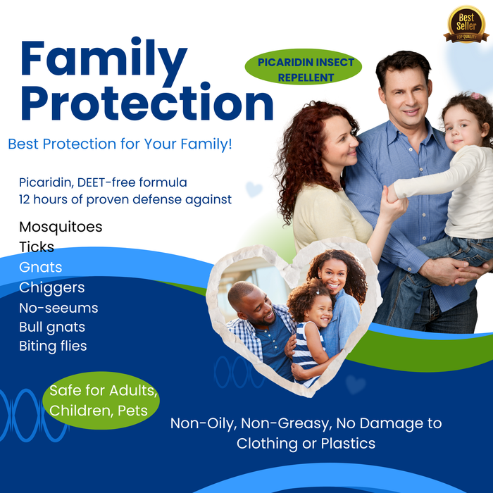 Scented Insect Repellent Spray, Family Pack 1oz Case + Refill Bundle