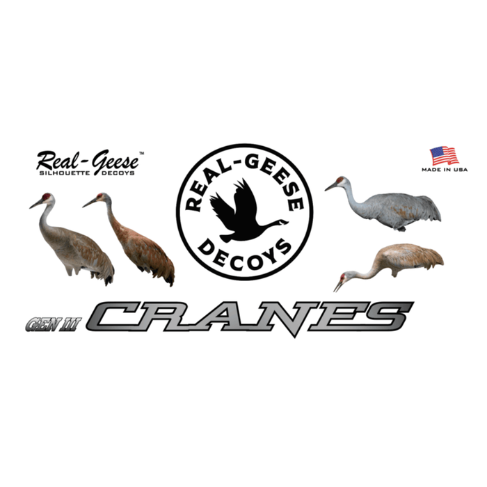 Real-Geese Gen 3 Sandhill Crane Silhouette Decoys – 4 Pack
