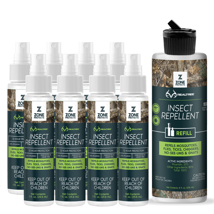 Zone Realtree Hunter's Pack Insect Repellent Spray, 1oz Case + Refill