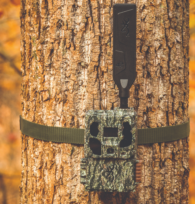 Browning Defender Pro Scout Max AI Trail Camera Bundle with Micro Solar Panel, HuntEmUp Universal Mount, 32GB SD Card & Card Reader