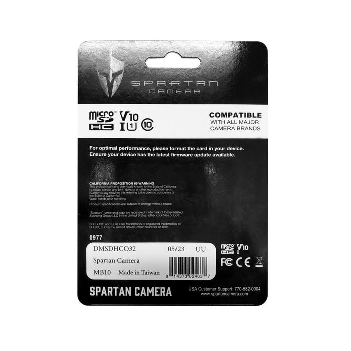 Spartan 32GB MicroSD for trail cameras