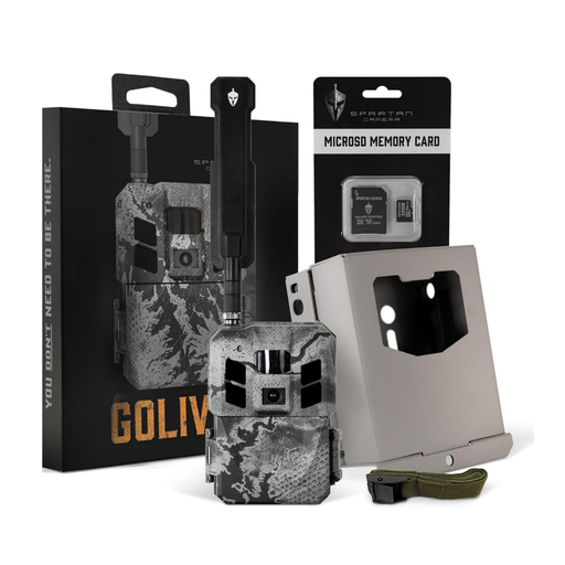 Spartan GoLive 3 trail camera with steel lock box and Micro sd card