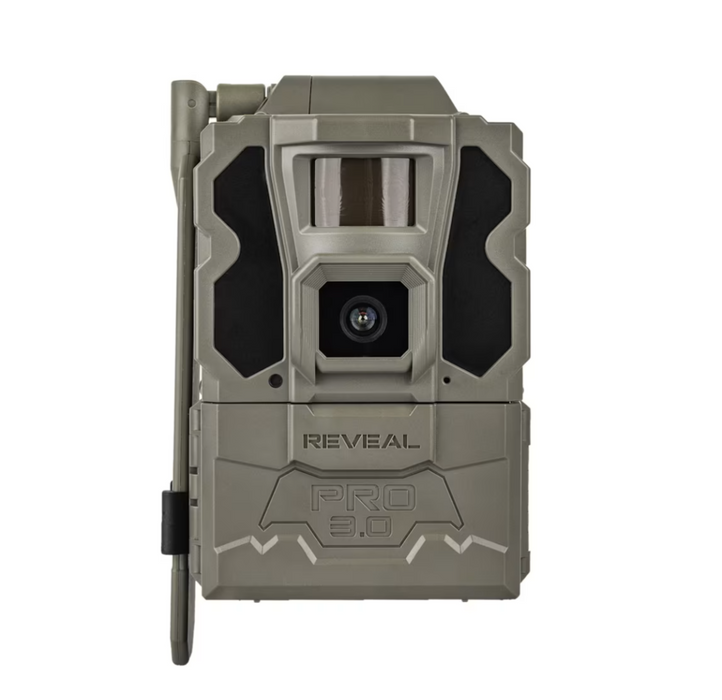 Tactacam Reveal PRO 3.0 Trail Camera with Folding Solar Panel, HEU 32GB SD Card, Reader with Case & Cleaning Cloth – HuntEmUp Solar Bundle