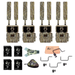 HuntEmUp trail camera 4pk bundle wiseeye DC2 with mounts and accessories