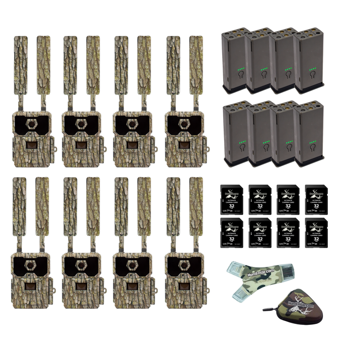 WiseEye Data Cam 2 No-Glow Bundle – Cellular Trail Camera with 32GB SD Card, Card Reader & Case