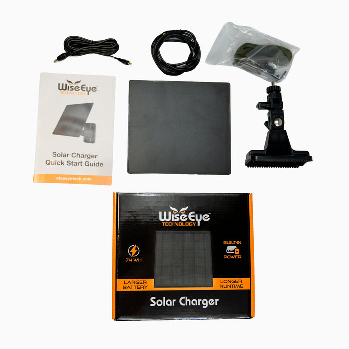 WiseEye Solar Panel with accessories and box - WiseEye Solar Panel with accessories and box