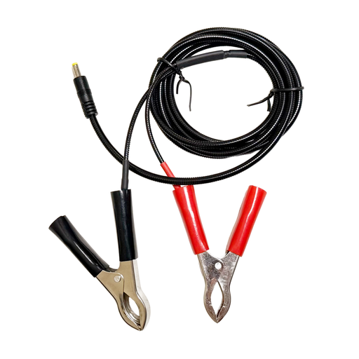 WiseEye armored Clip connector 12v battery cord - end to end protection system
