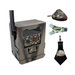 Yellowstone Y2 Trail camera with metal bear box and huntemup accessories. High speed card reader, case, and microfiber lens cloth
