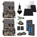 yellowstone.ai solar power bundle 2 pack with Y2 trail camera, solar panel, battery pack, card reader, case, microfiber cloth, and sd card