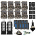 yellowstone.ai solar power bundle 8 pack with Y2 trail camera, solar panel, battery pack, card reader, case, microfiber cloth, and sd card