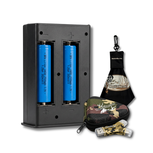 Yellowstone rechargeable battery pack with huntemup high-speed card reader, zipper case and microfiber cloth