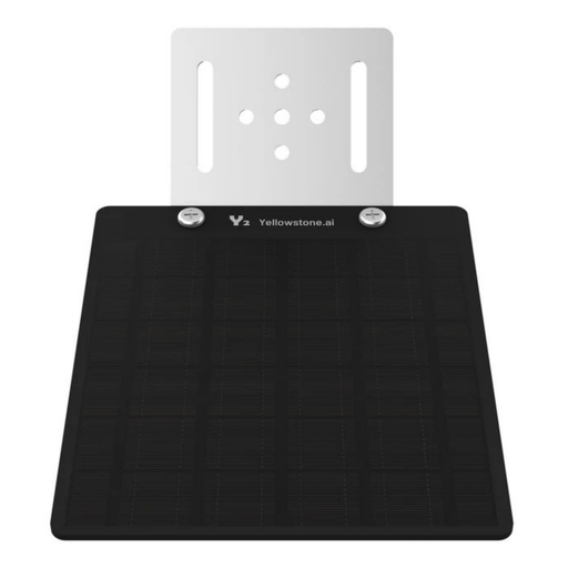 Yellowstone solar panel front view with mounting