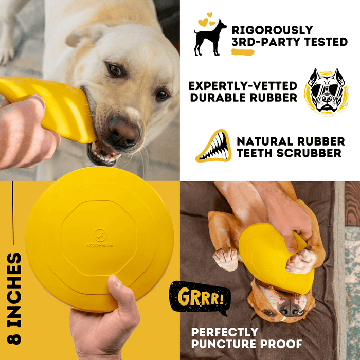 WOOFBITE Launch Disc™ | Heavy Duty Dog Disc for Aggressive Chewers