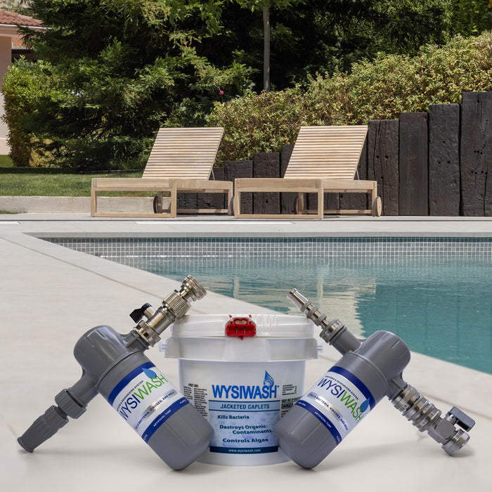 Wysiwash Sanitizing Sprayer System - Wysiwash Sanitizer-V and 8-Pack of Jacketed Caplets