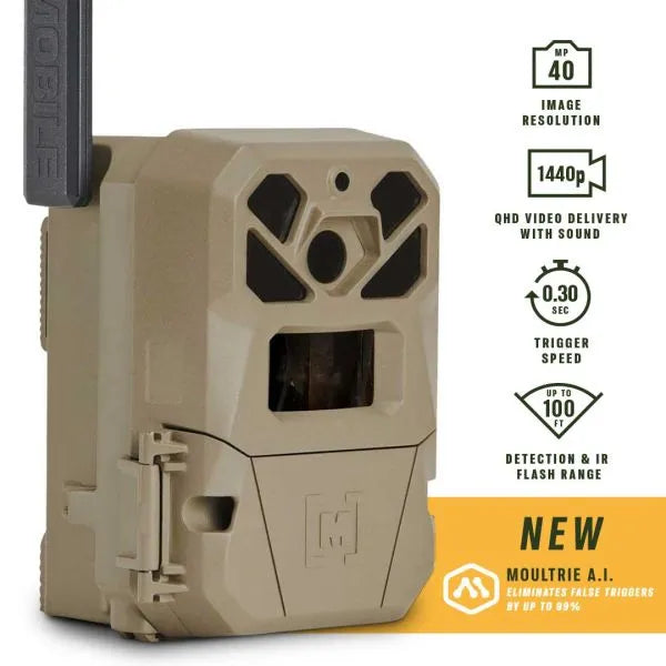 Moultrie EDGE 2 PRO Trail Camera 2-Pack – Advanced Cellular Game Camera Bundle with Built-In GPS, Smart Detection & HD Video