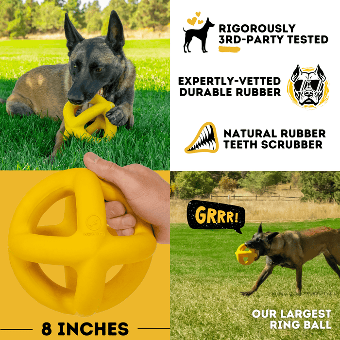 WOOFBITE Giant Halo Ball™ | Heavy Duty Dog Toy for Aggressive Chewers