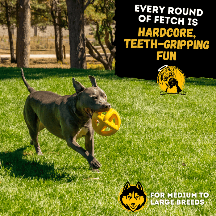 WOOFBITE Giant Halo Ball™ | Heavy Duty Dog Toy for Aggressive Chewers