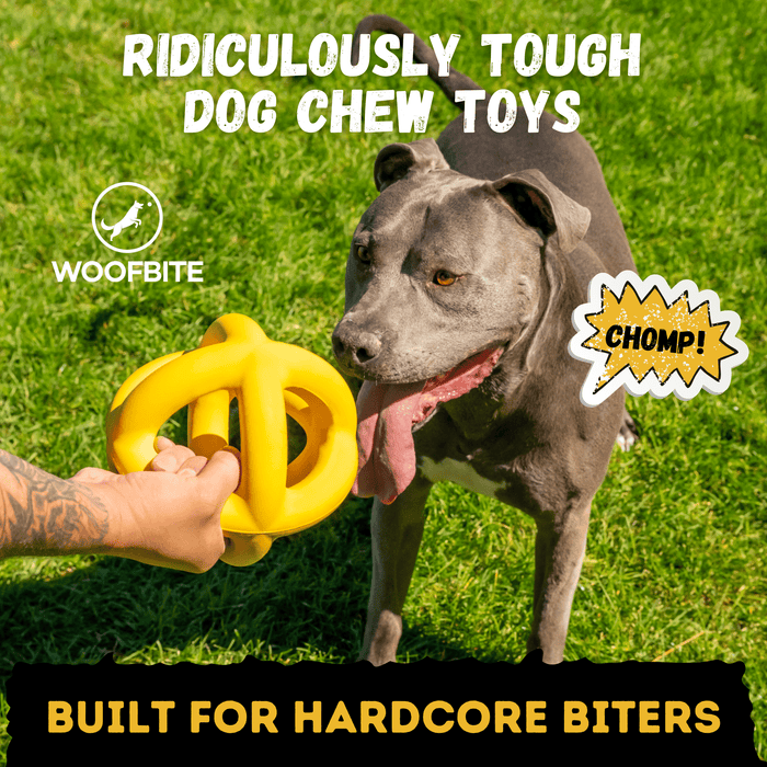 WOOFBITE Giant Halo Ball™ | Heavy Duty Dog Toy for Aggressive Chewers