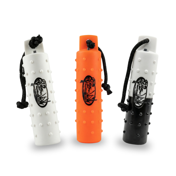 HEU 3inch large knobby bumper with throw rope. Variety pack. White, orange, flasher black and white. Valve and throw rope included